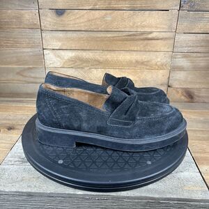 Paul Green Womens Size US 6 Sadie Loafer Slip On Black Suede Casual Shoes